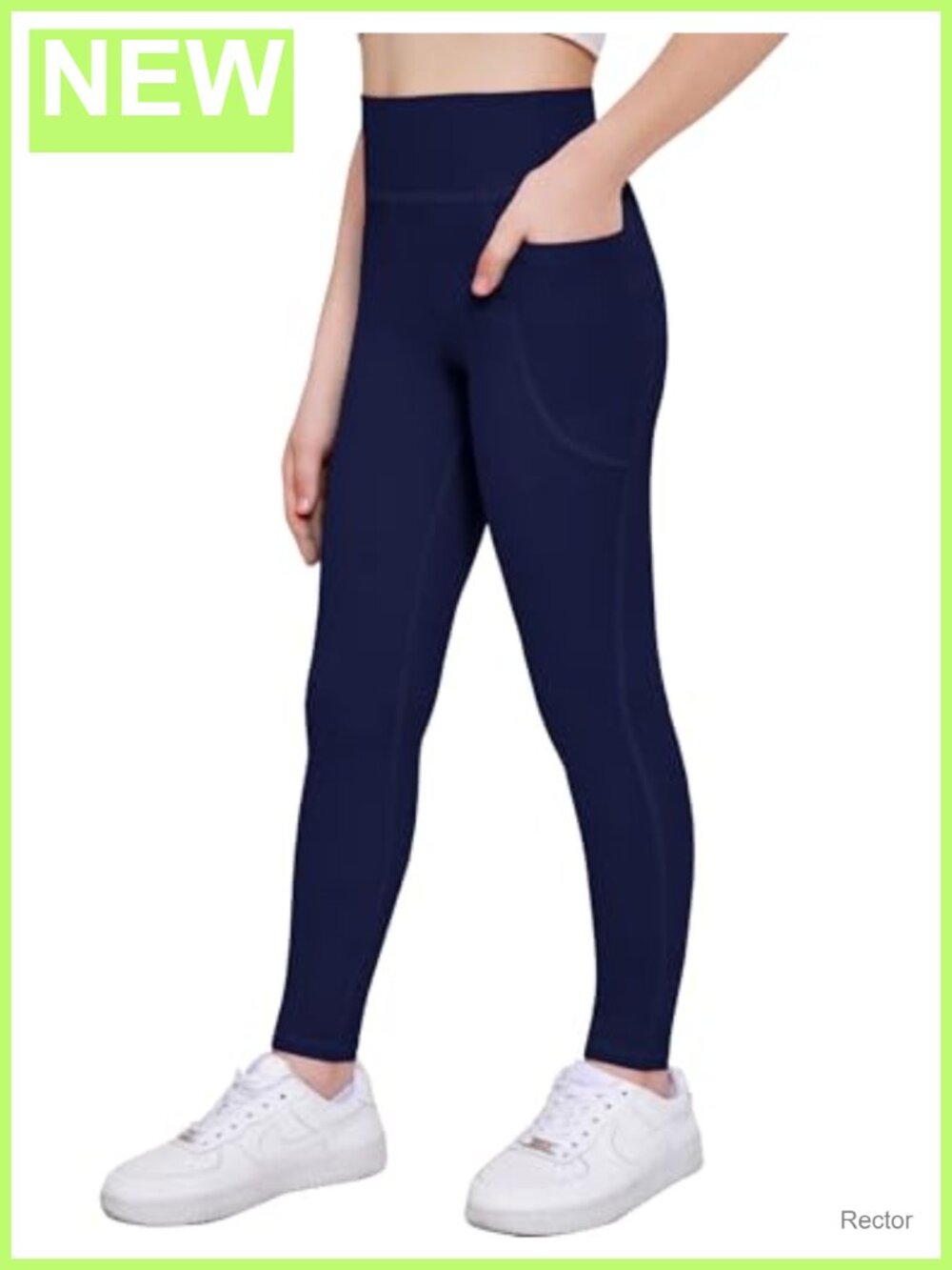 Girls High Waist Athletic Leggings with Pockets Yoga Pants